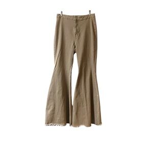 Free People Tan Flare & Wide Leg Jeans